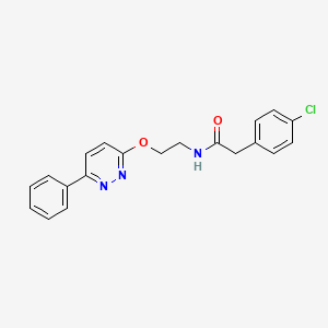 2-(4-chlorophenyl)-N-{2-[(6-phenylpyridazin-3-yl)oxy]ethyl}acetamide