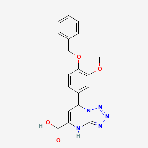 7-[4-(Benzyloxy)-3-methoxyphenyl]-4,7-dihydrotetrazolo[1,5-a]pyrimidine-5-carboxylic acid