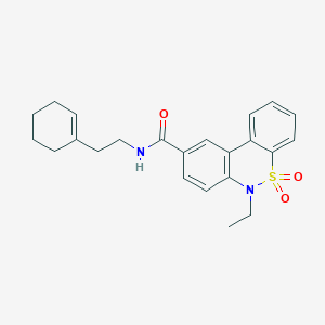 N-[2-(1-Cyclohexen-1-YL)ethyl]-6-ethyl-6H-dibenzo[C,E][1,2]thiazine-9-carboxamide 5,5-dioxide