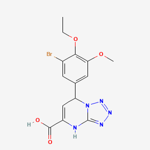 7-(3-Bromo-4-ethoxy-5-methoxyphenyl)-4,7-dihydrotetrazolo[1,5-a]pyrimidine-5-carboxylic acid