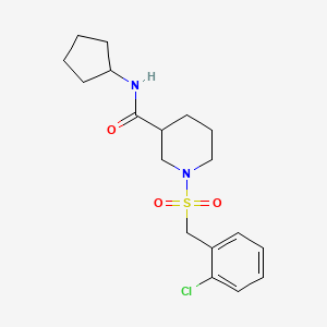 1-[(2-chlorobenzyl)sulfonyl]-N-cyclopentylpiperidine-3-carboxamide