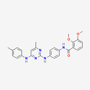 2,3-dimethoxy-N-[4-({4-methyl-6-[(4-methylphenyl)amino]pyrimidin-2-yl}amino)phenyl]benzamide