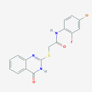 molecular formula C16H11BrFN3O2S B11240611 N-(4-bromo-2-fluorophenyl)-2-[(4-oxo-1H-quinazolin-2-yl)sulfanyl]acetamide 