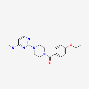 molecular formula C20H27N5O2 B11240613 2-[4-(4-ethoxybenzoyl)piperazin-1-yl]-N,N,6-trimethylpyrimidin-4-amine 