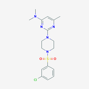 2-[4-(3-Chlorobenzenesulfonyl)piperazin-1-YL]-N,N,6-trimethylpyrimidin-4-amine