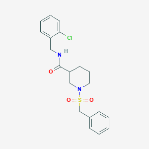 1-(benzylsulfonyl)-N-(2-chlorobenzyl)piperidine-3-carboxamide