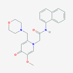 2-(5-methoxy-2-(morpholinomethyl)-4-oxopyridin-1(4H)-yl)-N-(naphthalen-1-yl)acetamide