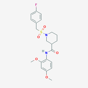 N-(2,4-dimethoxyphenyl)-1-[(4-fluorobenzyl)sulfonyl]piperidine-3-carboxamide