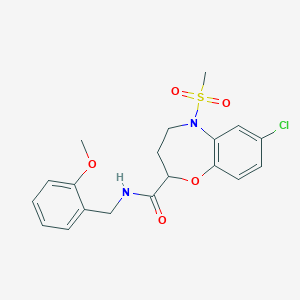 7-chloro-N-(2-methoxybenzyl)-5-(methylsulfonyl)-2,3,4,5-tetrahydro-1,5-benzoxazepine-2-carboxamide