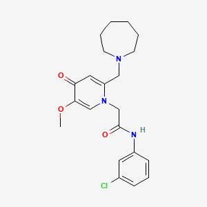 2-(2-(azepan-1-ylmethyl)-5-methoxy-4-oxopyridin-1(4H)-yl)-N-(3-chlorophenyl)acetamide