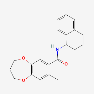 8-methyl-N-(1,2,3,4-tetrahydronaphthalen-1-yl)-3,4-dihydro-2H-1,5-benzodioxepine-7-carboxamide