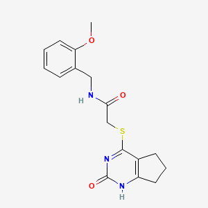 N-(2-methoxybenzyl)-2-((2-oxo-2,5,6,7-tetrahydro-1H-cyclopenta[d]pyrimidin-4-yl)thio)acetamide