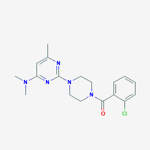 molecular formula C18H22ClN5O B11240720 2-[4-(2-chlorobenzoyl)piperazin-1-yl]-N,N,6-trimethylpyrimidin-4-amine 