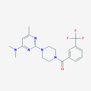 N,N,6-trimethyl-2-{4-[3-(trifluoromethyl)benzoyl]piperazin-1-yl}pyrimidin-4-amine