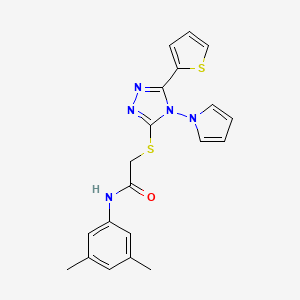 N-(3,5-dimethylphenyl)-2-{[4-(1H-pyrrol-1-yl)-5-(thiophen-2-yl)-4H-1,2,4-triazol-3-yl]sulfanyl}acetamide