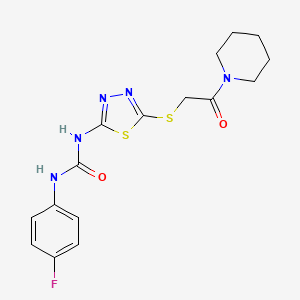 1-(4-Fluorophenyl)-3-(5-{[2-oxo-2-(piperidin-1-YL)ethyl]sulfanyl}-1,3,4-thiadiazol-2-YL)urea