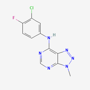 N-(3-chloro-4-fluorophenyl)-3-methyl-3H-[1,2,3]triazolo[4,5-d]pyrimidin-7-amine