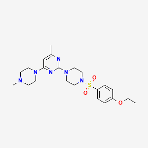 2-(4-((4-Ethoxyphenyl)sulfonyl)piperazin-1-yl)-4-methyl-6-(4-methylpiperazin-1-yl)pyrimidine