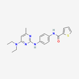 N-(4-{[4-(diethylamino)-6-methylpyrimidin-2-yl]amino}phenyl)thiophene-2-carboxamide