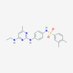 N-(4-((4-(ethylamino)-6-methylpyrimidin-2-yl)amino)phenyl)-3,4-dimethylbenzenesulfonamide