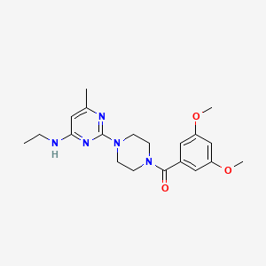 2-[4-(3,5-dimethoxybenzoyl)piperazin-1-yl]-N-ethyl-6-methylpyrimidin-4-amine