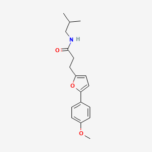 molecular formula C18H23NO3 B11240890 3-[5-(4-methoxyphenyl)furan-2-yl]-N-(2-methylpropyl)propanamide 