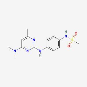 molecular formula C14H19N5O2S B11240891 N-(4-((4-(dimethylamino)-6-methylpyrimidin-2-yl)amino)phenyl)methanesulfonamide 