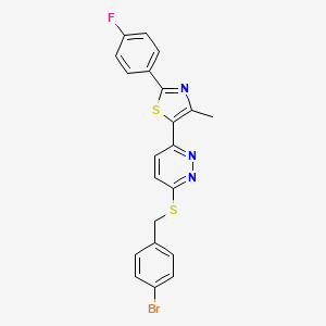 5-(6-((4-Bromobenzyl)thio)pyridazin-3-yl)-2-(4-fluorophenyl)-4-methylthiazole