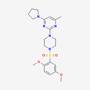 2-(4-((2,5-Dimethoxyphenyl)sulfonyl)piperazin-1-yl)-4-methyl-6-(pyrrolidin-1-yl)pyrimidine