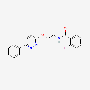 molecular formula C19H16FN3O2 B11240911 2-fluoro-N-(2-((6-phenylpyridazin-3-yl)oxy)ethyl)benzamide 