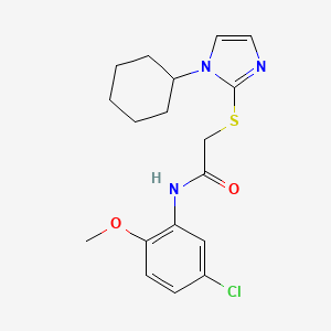 N-(5-chloro-2-methoxyphenyl)-2-((1-cyclohexyl-1H-imidazol-2-yl)thio)acetamide