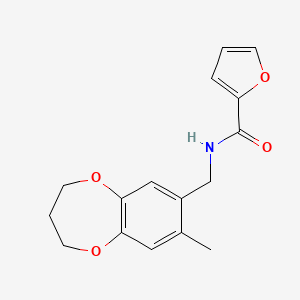 N-[(8-methyl-3,4-dihydro-2H-1,5-benzodioxepin-7-yl)methyl]furan-2-carboxamide