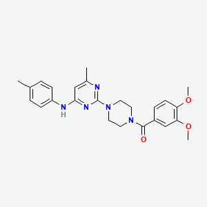 2-[4-(3,4-dimethoxybenzoyl)piperazin-1-yl]-6-methyl-N-(4-methylphenyl)pyrimidin-4-amine