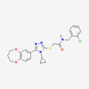 N-(2-chlorobenzyl)-2-{[4-cyclopropyl-5-(3,4-dihydro-2H-1,5-benzodioxepin-7-yl)-4H-1,2,4-triazol-3-yl]sulfanyl}acetamide