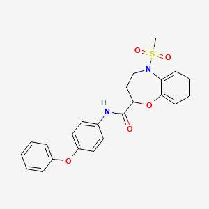 5-(methylsulfonyl)-N-(4-phenoxyphenyl)-2,3,4,5-tetrahydro-1,5-benzoxazepine-2-carboxamide