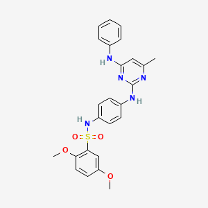 2,5-dimethoxy-N-(4-((4-methyl-6-(phenylamino)pyrimidin-2-yl)amino)phenyl)benzenesulfonamide