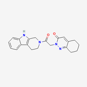 molecular formula C21H22N4O2 B11241086 2-[2-oxo-2-(1,3,4,9-tetrahydro-2H-beta-carbolin-2-yl)ethyl]-5,6,7,8-tetrahydrocinnolin-3(2H)-one 