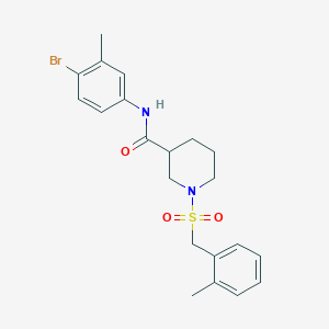 N-(4-bromo-3-methylphenyl)-1-[(2-methylbenzyl)sulfonyl]piperidine-3-carboxamide