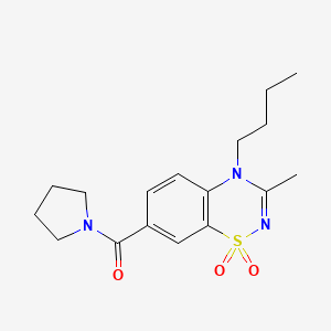 (4-butyl-3-methyl-1,1-dioxido-4H-1,2,4-benzothiadiazin-7-yl)(pyrrolidin-1-yl)methanone