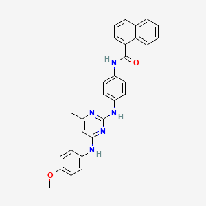 N-(4-((4-((4-methoxyphenyl)amino)-6-methylpyrimidin-2-yl)amino)phenyl)-1-naphthamide