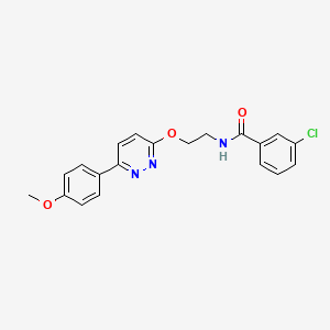 3-chloro-N-(2-{[6-(4-methoxyphenyl)pyridazin-3-yl]oxy}ethyl)benzamide