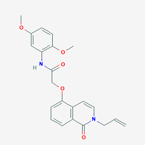 molecular formula C22H22N2O5 B11241143 2-((2-allyl-1-oxo-1,2-dihydroisoquinolin-5-yl)oxy)-N-(2,5-dimethoxyphenyl)acetamide 