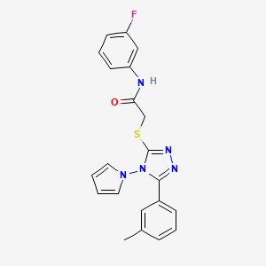 N-(3-fluorophenyl)-2-{[5-(3-methylphenyl)-4-(1H-pyrrol-1-yl)-4H-1,2,4-triazol-3-yl]sulfanyl}acetamide