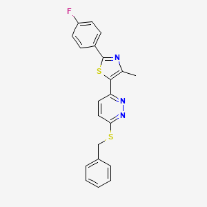 5-(6-(Benzylthio)pyridazin-3-yl)-2-(4-fluorophenyl)-4-methylthiazole