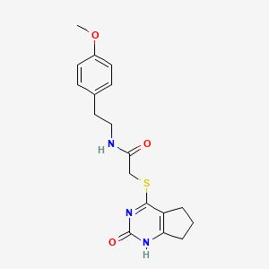 N-(4-methoxyphenethyl)-2-((2-oxo-2,5,6,7-tetrahydro-1H-cyclopenta[d]pyrimidin-4-yl)thio)acetamide