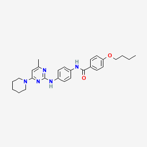 4-Butoxy-N-(4-{[4-methyl-6-(piperidin-1-YL)pyrimidin-2-YL]amino}phenyl)benzamide