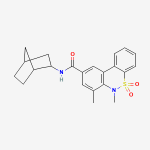 N-(bicyclo[2.2.1]hept-2-yl)-6,7-dimethyl-6H-dibenzo[c,e][1,2]thiazine-9-carboxamide 5,5-dioxide