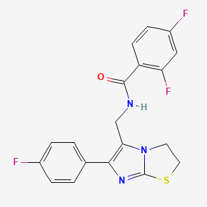 2,4-difluoro-N-((6-(4-fluorophenyl)-2,3-dihydroimidazo[2,1-b]thiazol-5-yl)methyl)benzamide