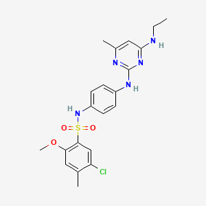 5-chloro-N-(4-((4-(ethylamino)-6-methylpyrimidin-2-yl)amino)phenyl)-2-methoxy-4-methylbenzenesulfonamide