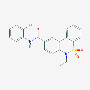 N-(2-chlorophenyl)-6-ethyl-6H-dibenzo[c,e][1,2]thiazine-9-carboxamide 5,5-dioxide